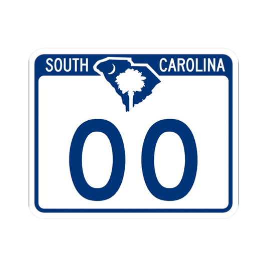 South Carolina X (South Carolina) (Road Sign) STICKER Vinyl Kiss-Cut Decal 2 Inch White - The Sticker Space