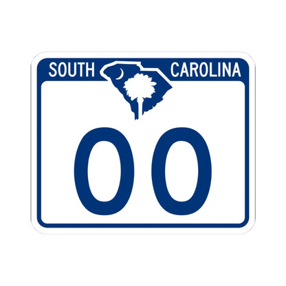 South Carolina X (South Carolina) (Road Sign) STICKER Vinyl Kiss-Cut Decal 3 Inch White - The Sticker Space