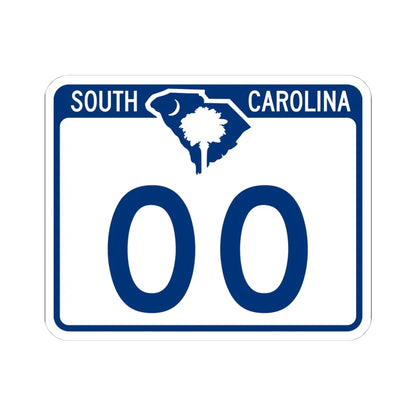 South Carolina X (South Carolina) (Road Sign) STICKER Vinyl Kiss-Cut Decal 4 Inch White - The Sticker Space