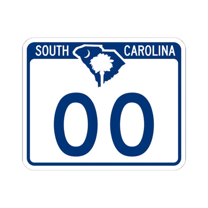 South Carolina X (South Carolina) (Road Sign) STICKER Vinyl Kiss-Cut Decal 6 Inch White - The Sticker Space