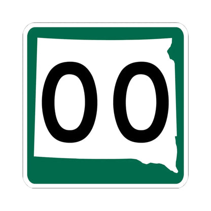South Dakota 00 (South Dakota) (Road Sign) STICKER Vinyl Kiss-Cut Decal 4 Inch White - The Sticker Space