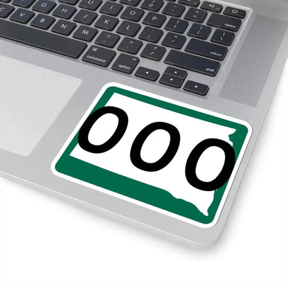 South Dakota 000 (South Dakota) (Road Sign) STICKER Vinyl Kiss-Cut Decal - The Sticker Space