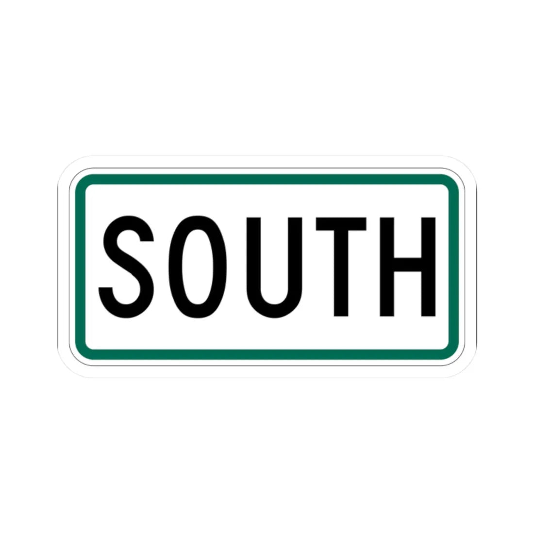 South plate small South Dakota (South Dakota) (Road Sign) STICKER Vinyl Kiss-Cut Decal 2 Inch White - The Sticker Space