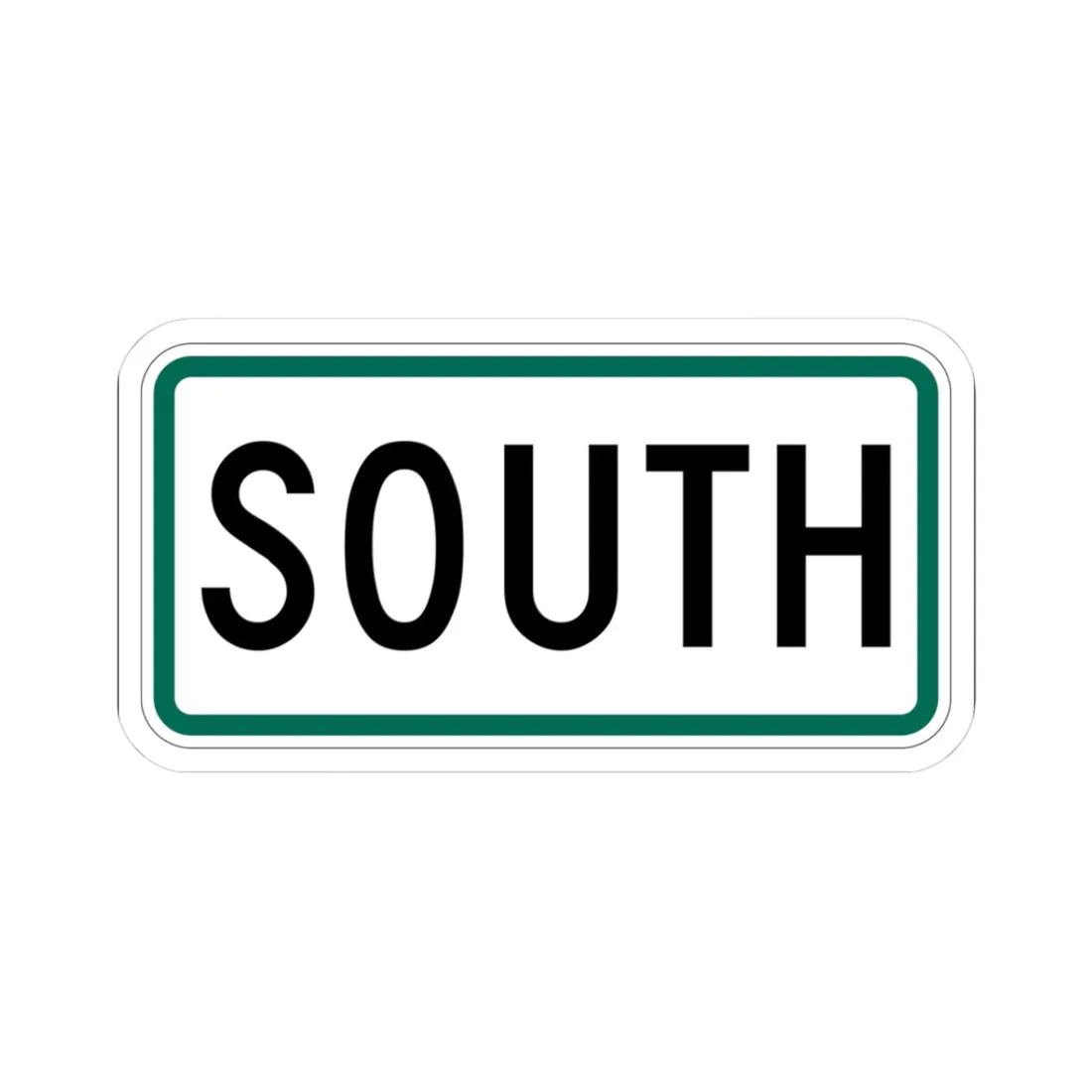 South plate small South Dakota (South Dakota) (Road Sign) STICKER Vinyl Kiss-Cut Decal 3 Inch White - The Sticker Space