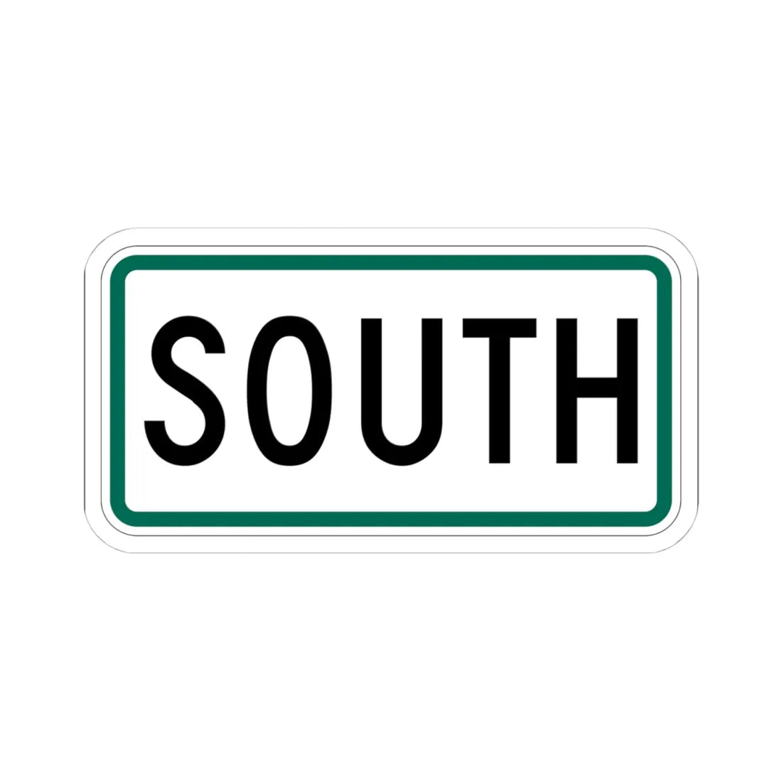 South plate small South Dakota (South Dakota) (Road Sign) STICKER Vinyl Kiss-Cut Decal 4 Inch White - The Sticker Space
