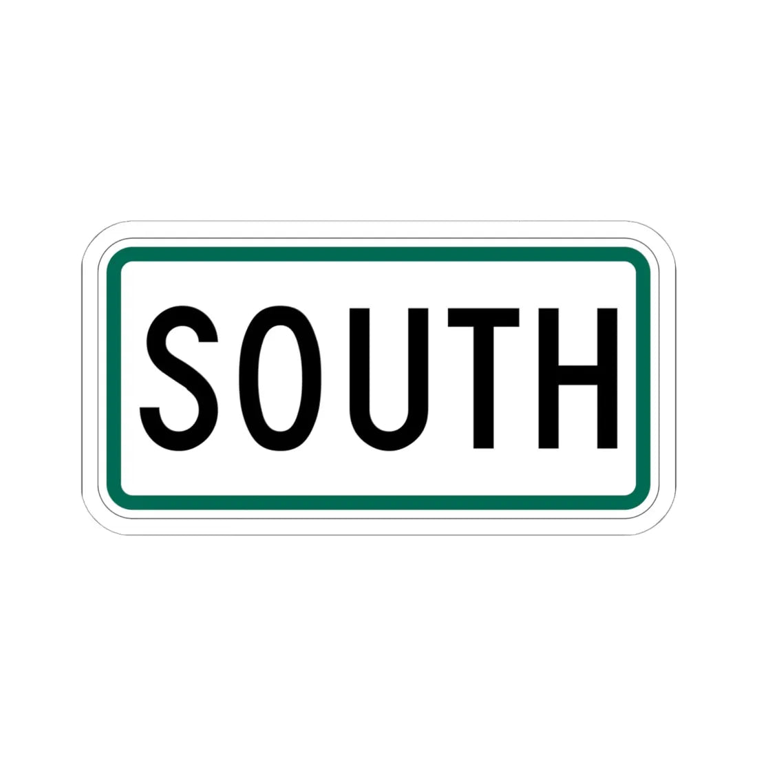 South plate small South Dakota (South Dakota) (Road Sign) STICKER Vinyl Kiss-Cut Decal 6 Inch White - The Sticker Space