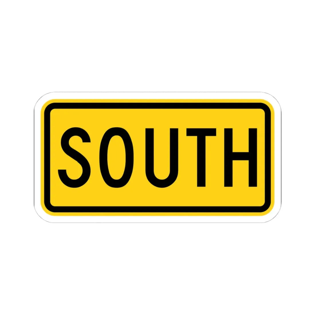 South plate small Wyoming (Wyoming) (Road Sign) STICKER Vinyl Kiss-Cut Decal 4 Inch White - The Sticker Space