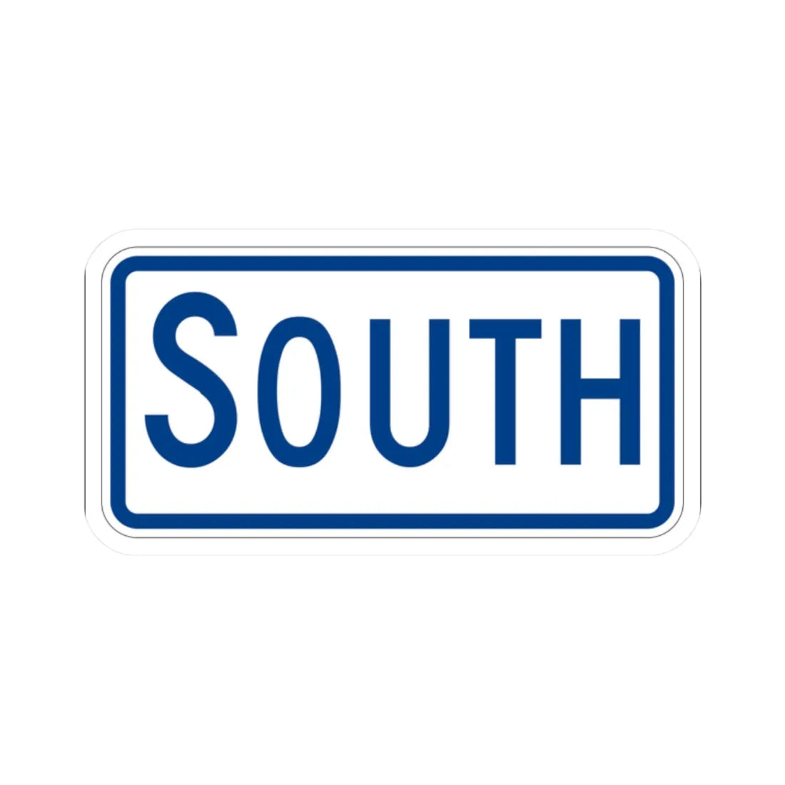 South plate South Carolina (South Carolina) (Road Sign) STICKER Vinyl Kiss-Cut Decal 2 Inch White - The Sticker Space