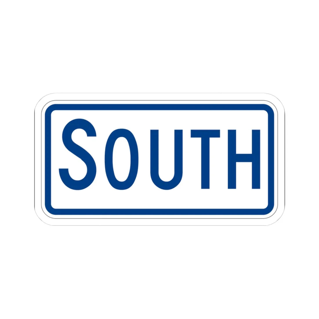 South plate South Carolina (South Carolina) (Road Sign) STICKER Vinyl Kiss-Cut Decal 3 Inch White - The Sticker Space