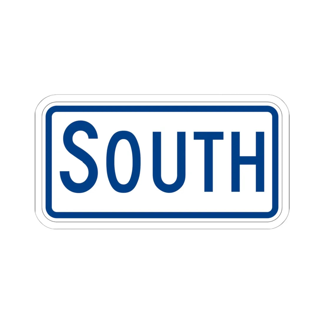 South plate South Carolina (South Carolina) (Road Sign) STICKER Vinyl Kiss-Cut Decal 6 Inch White - The Sticker Space