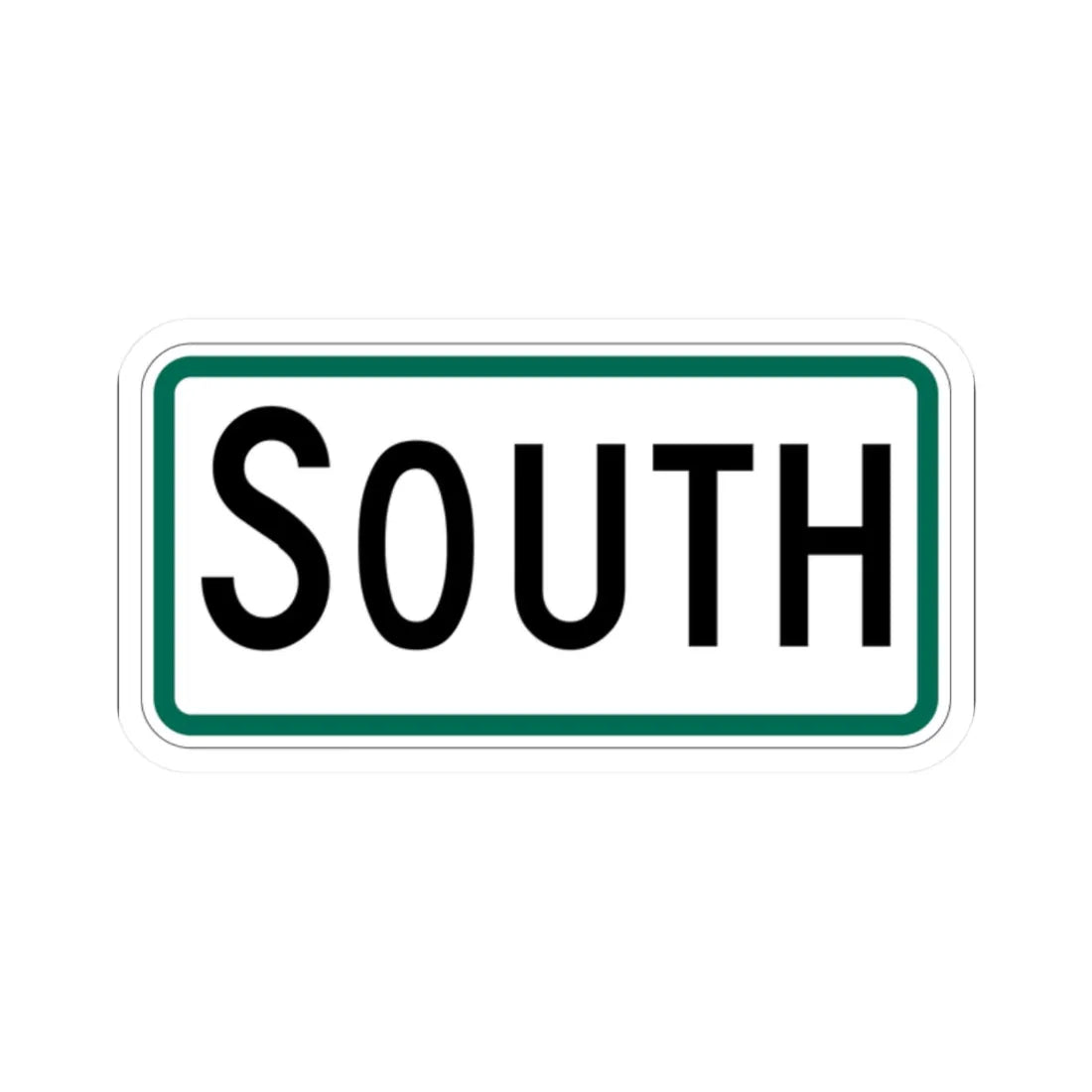 South plate South Dakota (South Dakota) (Road Sign) STICKER Vinyl Kiss-Cut Decal 2 Inch White - The Sticker Space