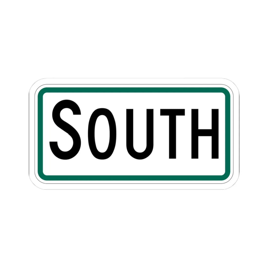 South plate South Dakota (South Dakota) (Road Sign) STICKER Vinyl Kiss-Cut Decal 3 Inch White - The Sticker Space