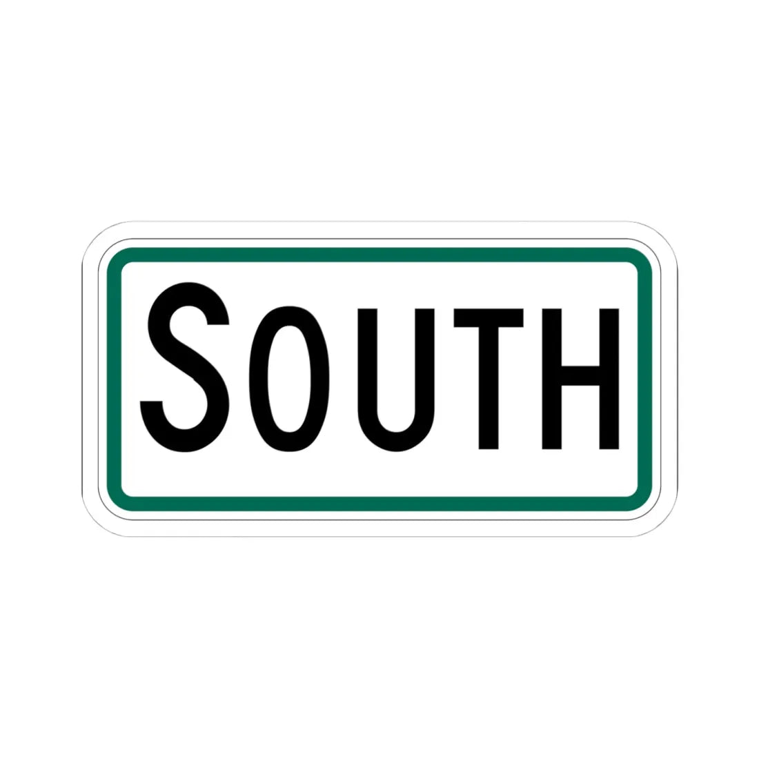 South plate South Dakota (South Dakota) (Road Sign) STICKER Vinyl Kiss-Cut Decal 4 Inch White - The Sticker Space