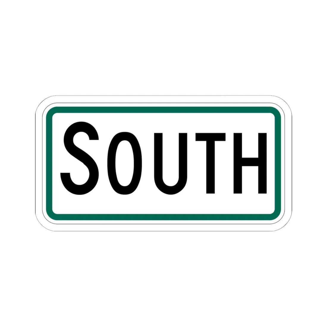 South plate South Dakota (South Dakota) (Road Sign) STICKER Vinyl Kiss-Cut Decal 6 Inch White - The Sticker Space