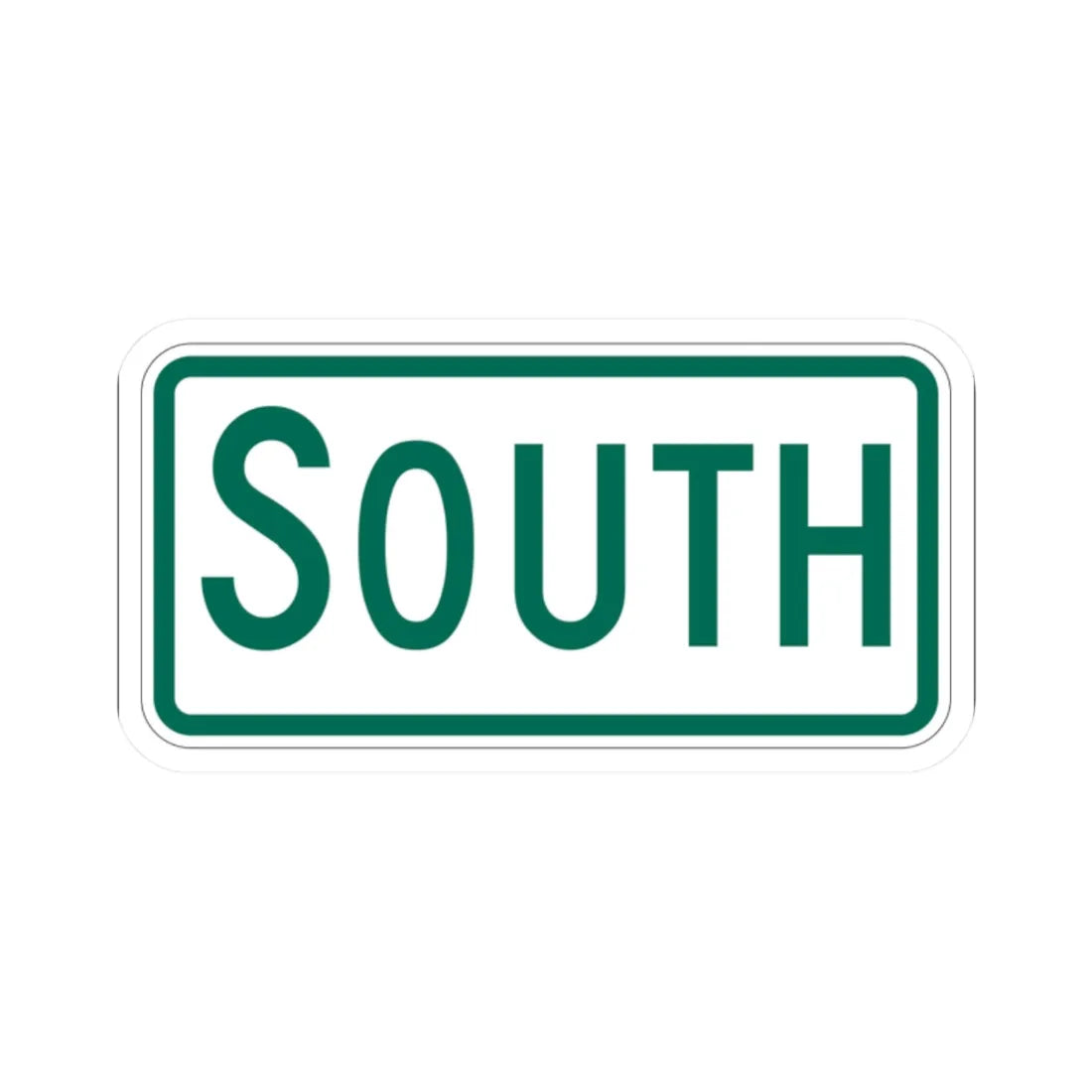 South plate Vermont (Vermont) (Road Sign) STICKER Vinyl Kiss-Cut Decal 2 Inch White - The Sticker Space