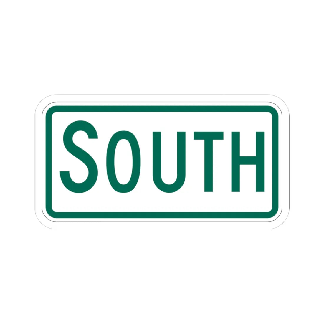 South plate Vermont (Vermont) (Road Sign) STICKER Vinyl Kiss-Cut Decal 3 Inch White - The Sticker Space