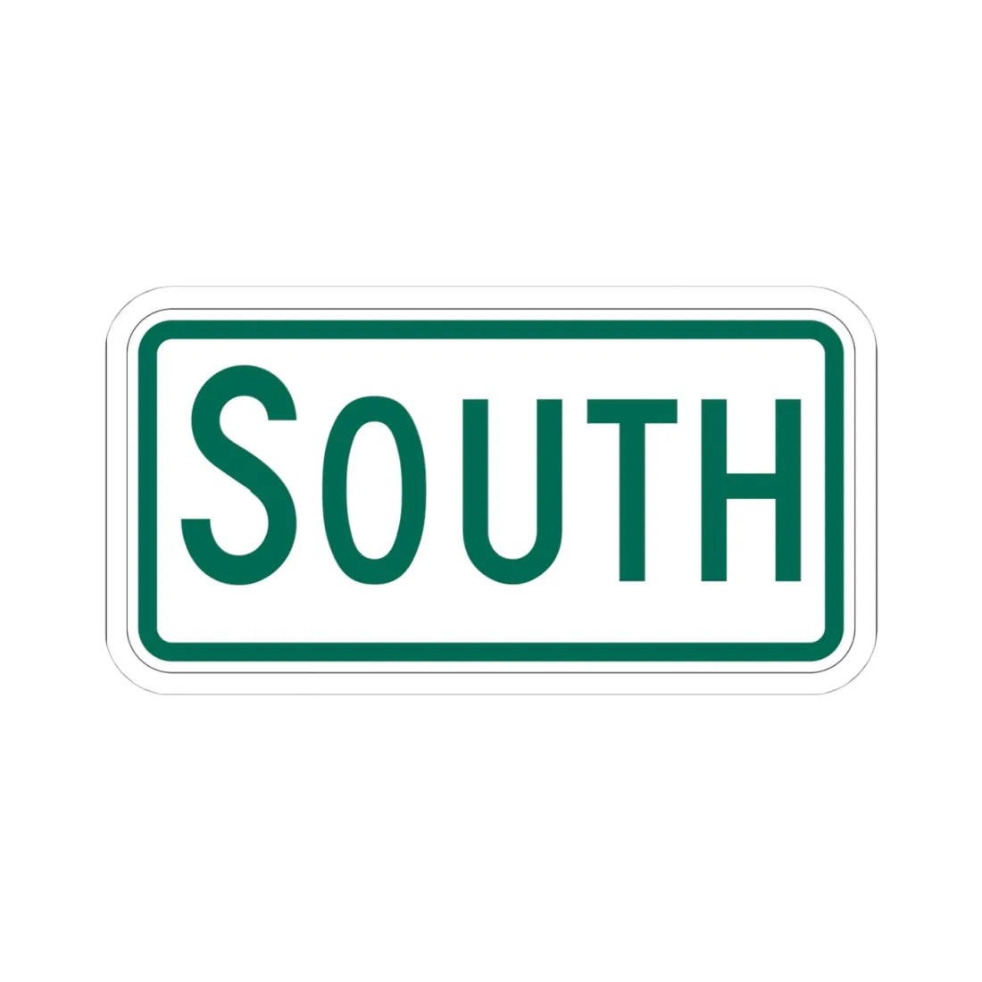 South plate Vermont (Vermont) (Road Sign) STICKER Vinyl Kiss-Cut Decal 4 Inch White - The Sticker Space