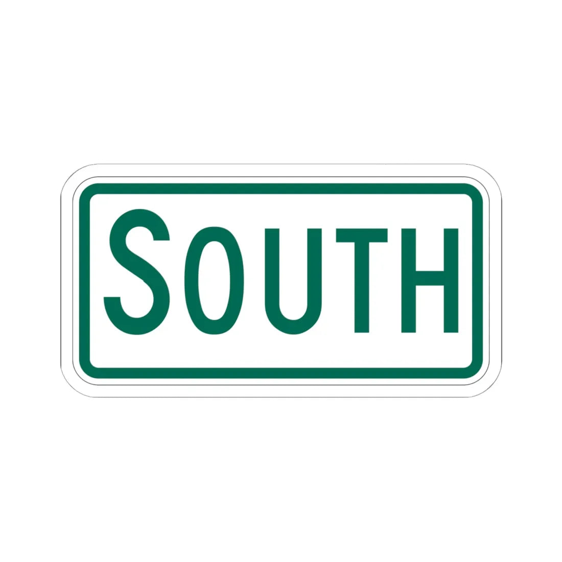South plate Vermont (Vermont) (Road Sign) STICKER Vinyl Kiss-Cut Decal 6 Inch White - The Sticker Space