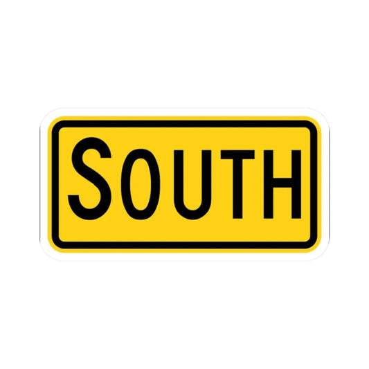 South plate Wyoming (Wyoming) (Road Sign) STICKER Vinyl Kiss-Cut Decal 2 Inch White - The Sticker Space