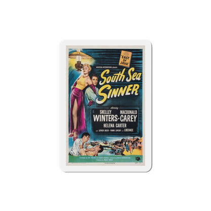 South Sea Sinner 1950 Movie Poster Die-Cut Magnet-3 Inch-The Sticker Space