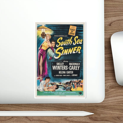 South Sea Sinner 1950 Movie Poster STICKER Vinyl Die-Cut Decal-The Sticker Space