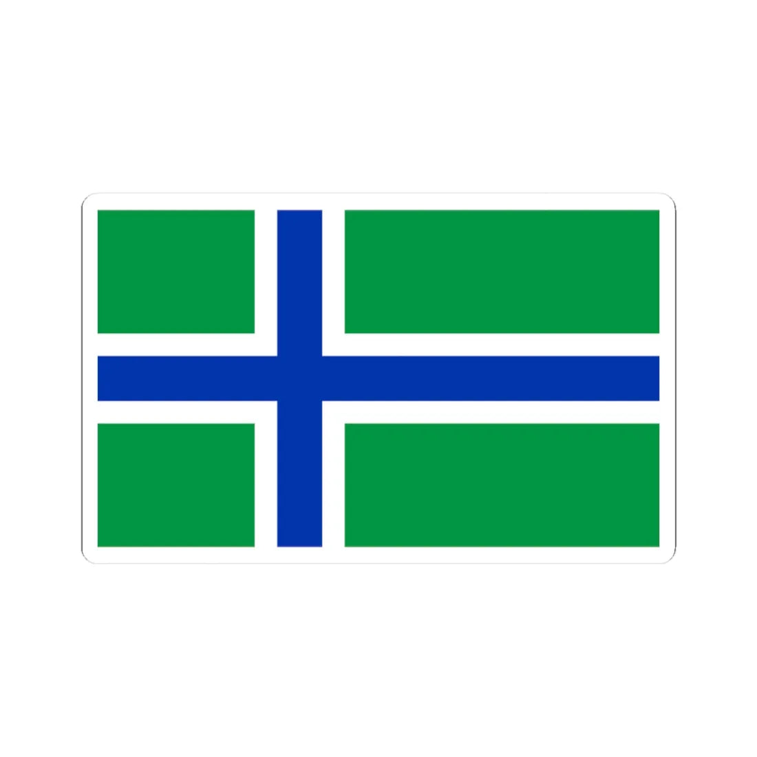 South Uist flag (Scotland) STICKER Vinyl Kiss-Cut Decal 3 Inch White - The Sticker Space