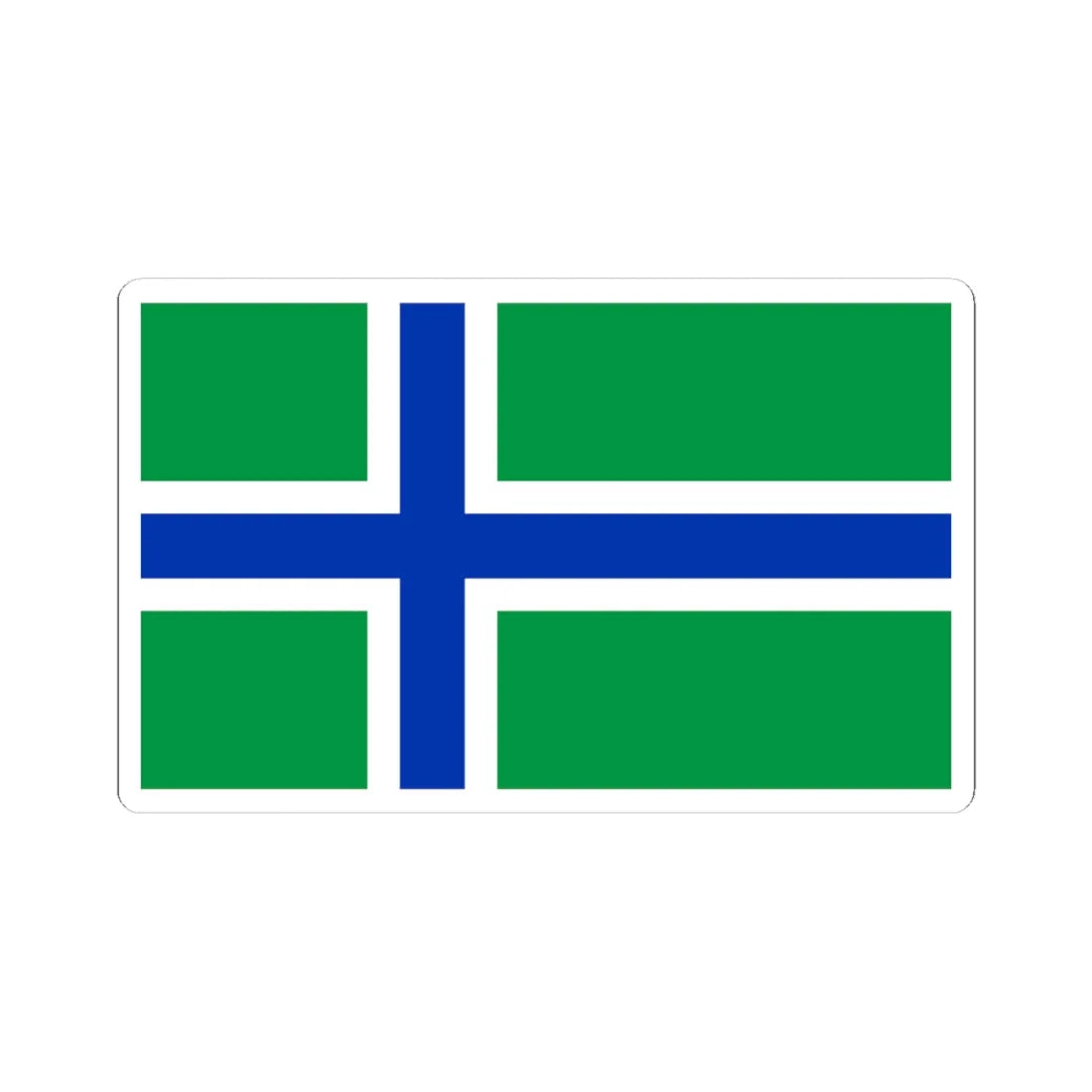 South Uist flag (Scotland) STICKER Vinyl Kiss-Cut Decal 4 Inch White - The Sticker Space