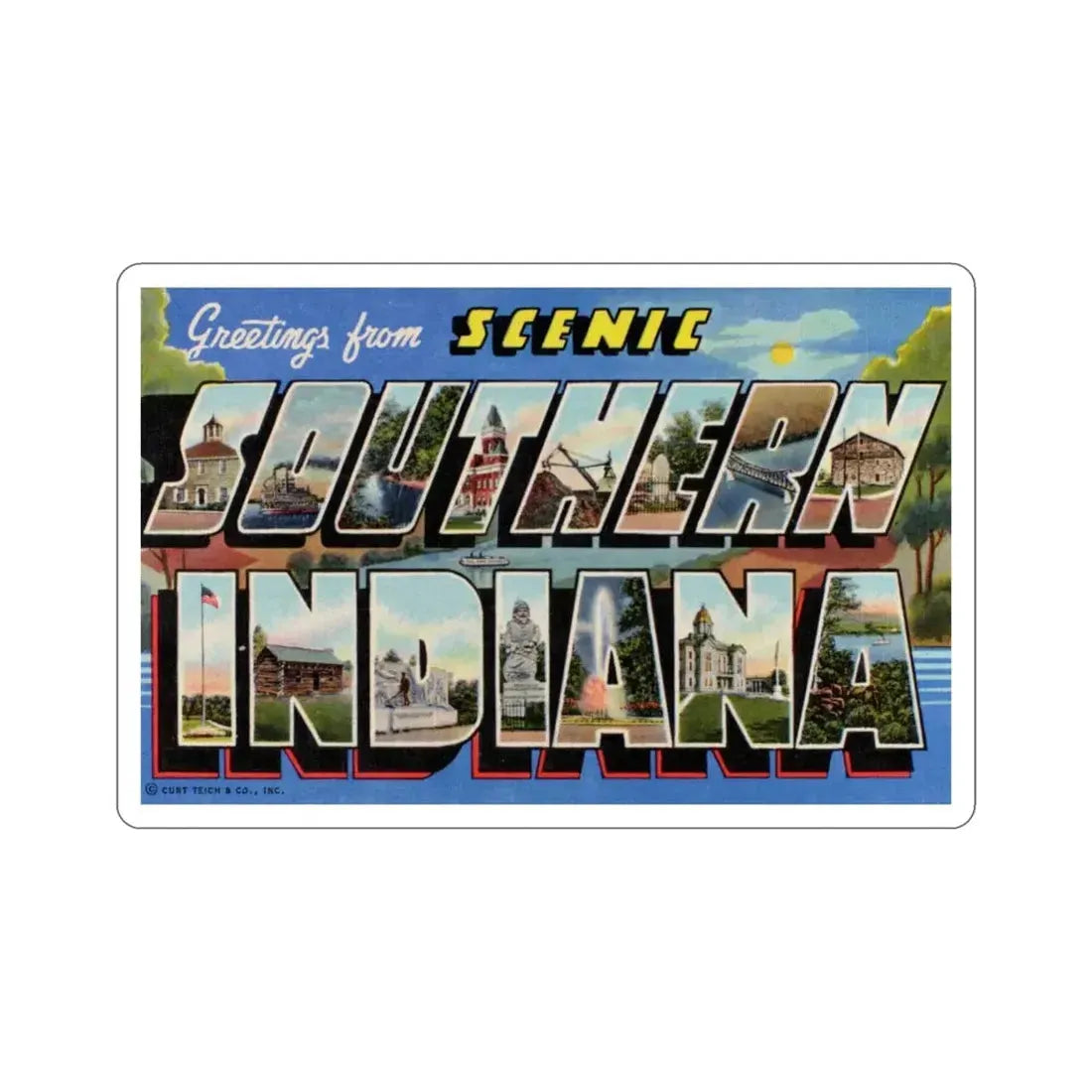 Southern Indiana (Greeting Cards) STICKER Vinyl Die-Cut Decal 5 Inch - The Sticker Space