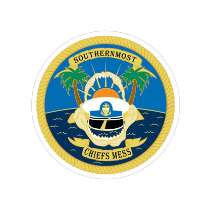 SOUTHERNMOST Chiefs Mess (U.S. Coast Guard) Transparent STICKER Die-Cut Vinyl Decal-4 Inch-The Sticker Space