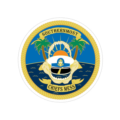 SOUTHERNMOST Chiefs Mess (U.S. Coast Guard) Transparent STICKER Die-Cut Vinyl Decal-5 Inch-The Sticker Space