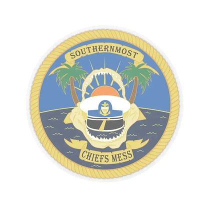 SOUTHERNMOST Chiefs Mess (U.S. Coast Guard) STICKER Vinyl Kiss-Cut Decal 2 Inch Transparent - The Sticker Space