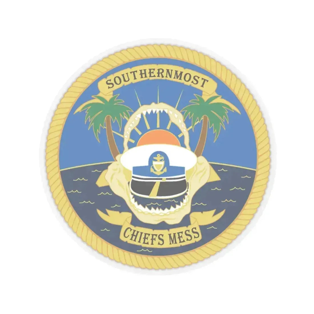 SOUTHERNMOST Chiefs Mess (U.S. Coast Guard) STICKER Vinyl Kiss-Cut Decal 6 Inch Transparent - The Sticker Space