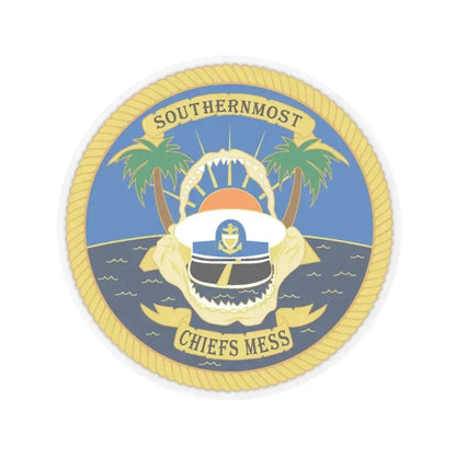 SOUTHERNMOST Chiefs Mess (U.S. Coast Guard) STICKER Vinyl Kiss-Cut Decal 6 Inch Transparent - The Sticker Space