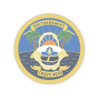 SOUTHERNMOST Chiefs Mess (U.S. Coast Guard) STICKER Vinyl Kiss-Cut Decal 6 Inch Transparent - The Sticker Space
