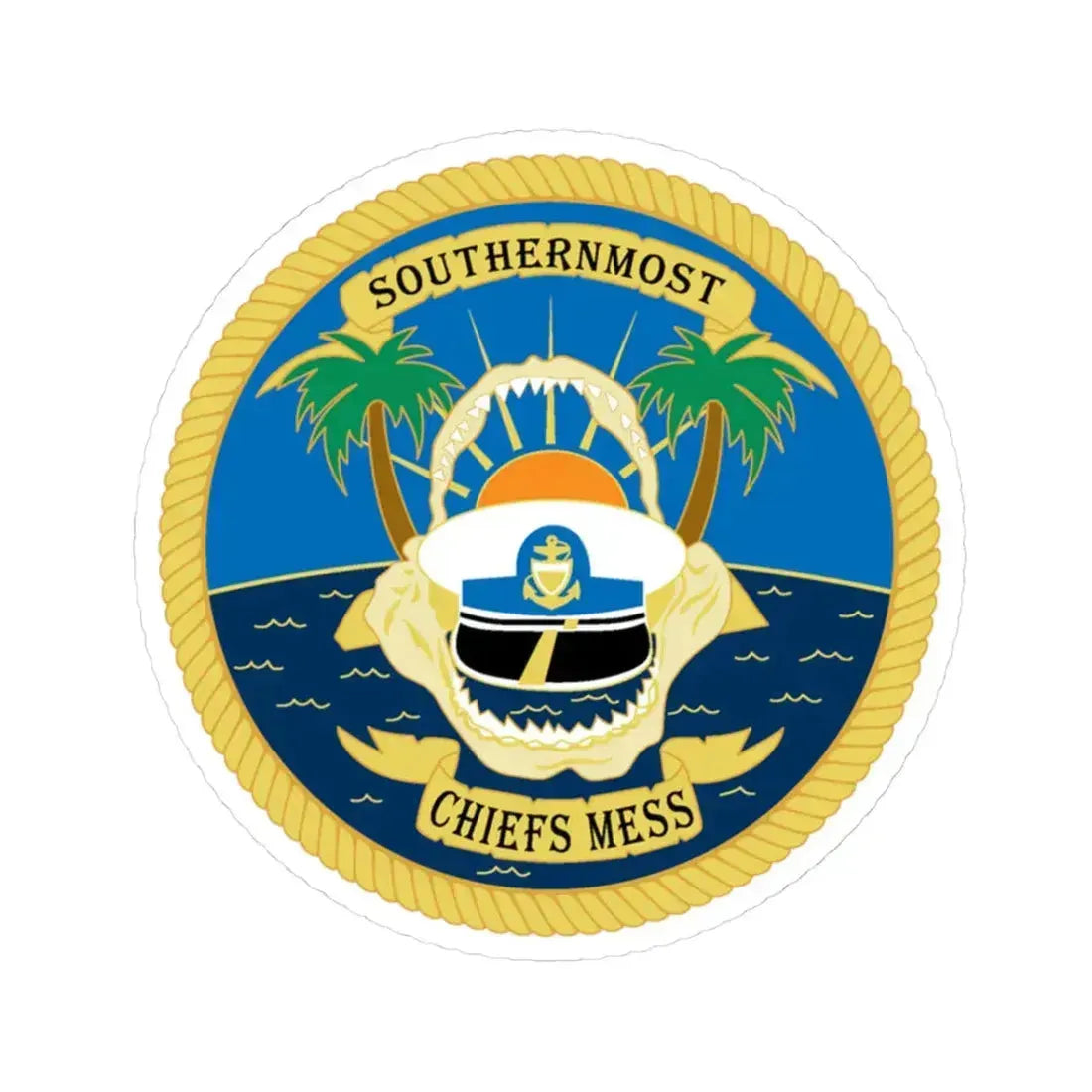 SOUTHERNMOST Chiefs Mess (U.S. Coast Guard) STICKER Vinyl Kiss-Cut Decal - The Sticker Space