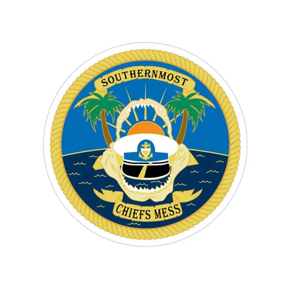 SOUTHERNMOST Chiefs Mess (U.S. Coast Guard) Transparent STICKER Die-Cut Vinyl Decal 4 Inch - The Sticker Space