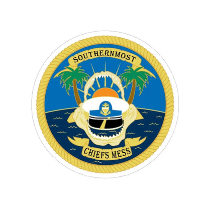 SOUTHERNMOST Chiefs Mess (U.S. Coast Guard) Transparent STICKER Die-Cut Vinyl Decal 5 Inch - The Sticker Space