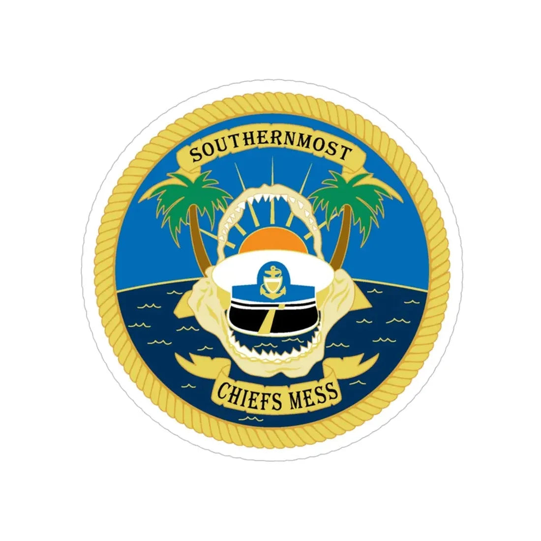 SOUTHERNMOST Chiefs Mess (U.S. Coast Guard) Transparent STICKER Die-Cut Vinyl Decal 6 Inch - The Sticker Space