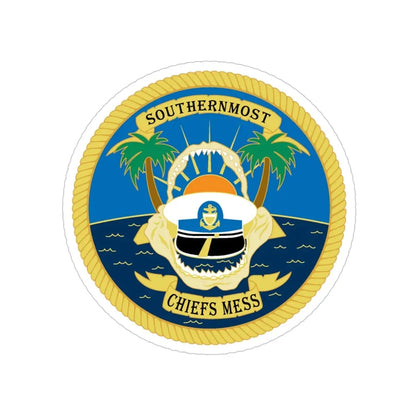 SOUTHERNMOST Chiefs Mess (U.S. Coast Guard) Transparent STICKER Die-Cut Vinyl Decal 6 Inch - The Sticker Space