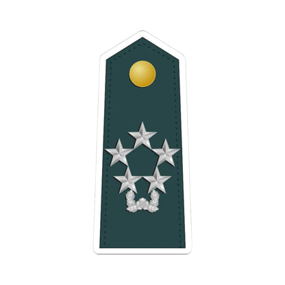 SouthKorea Army OF 10 (Korea) (Military Rank) STICKER Vinyl Kiss-Cut Decal 3 Inch White - The Sticker Space