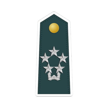 SouthKorea Army OF 10 (Korea) (Military Rank) STICKER Vinyl Kiss-Cut Decal 4 Inch White - The Sticker Space