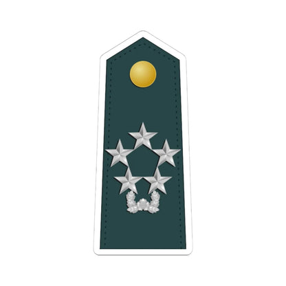 SouthKorea Army OF 10 (Korea) (Military Rank) STICKER Vinyl Kiss-Cut Decal 6 Inch White - The Sticker Space