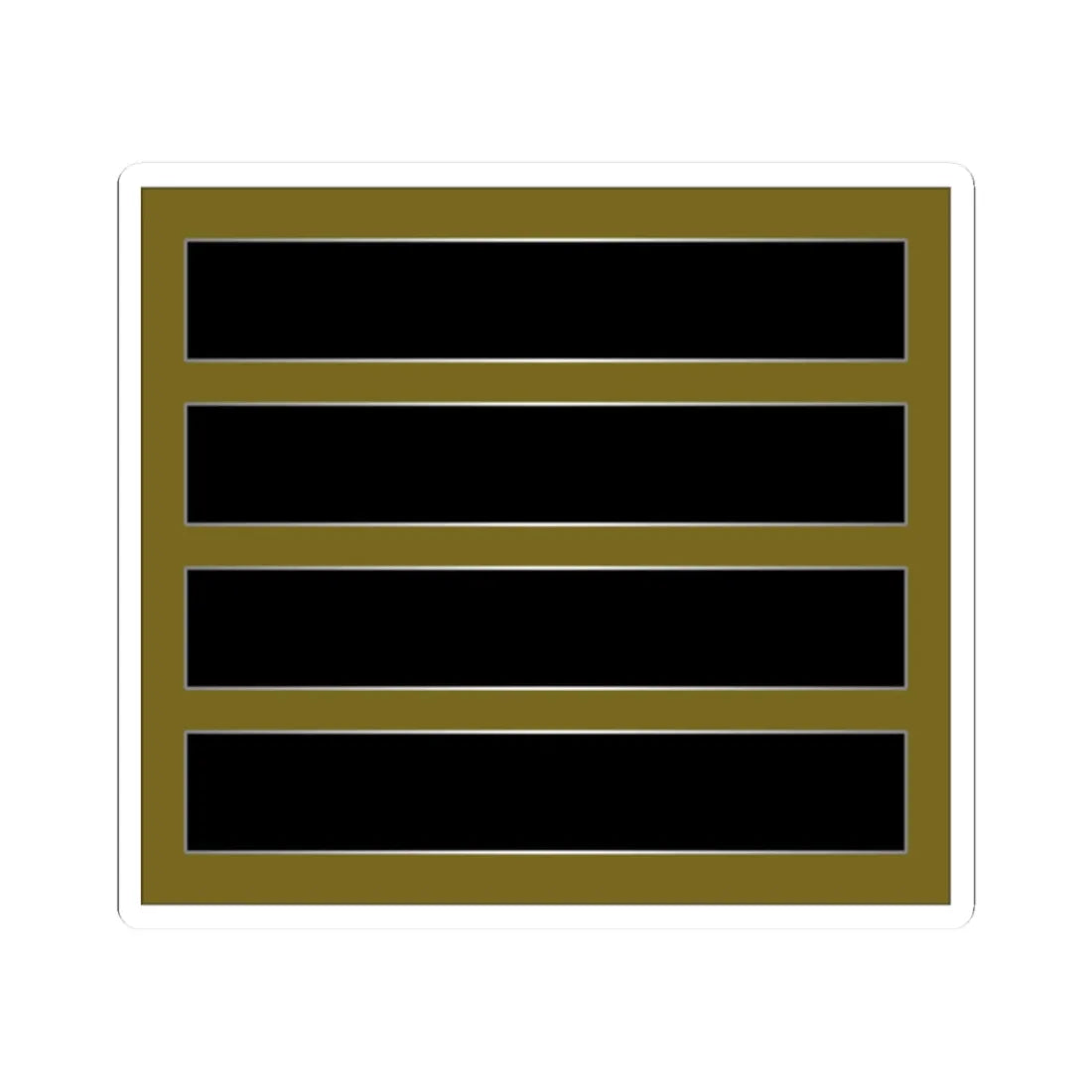 SouthKorea Army OR 4 (Korea) (Military Rank) STICKER Vinyl Kiss-Cut Decal 2 Inch White - The Sticker Space