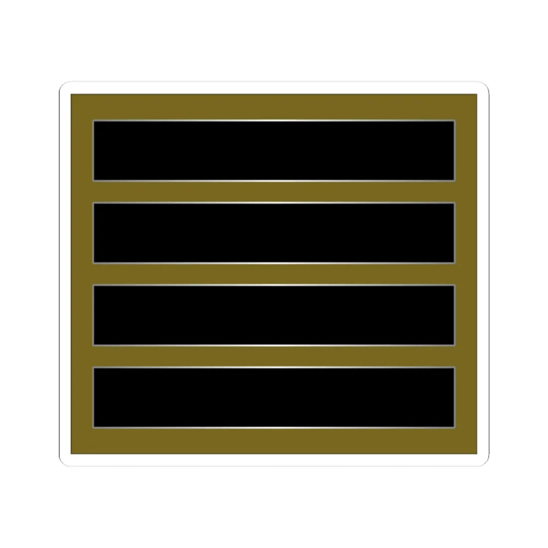 SouthKorea Army OR 4 (Korea) (Military Rank) STICKER Vinyl Kiss-Cut Decal 3 Inch White - The Sticker Space