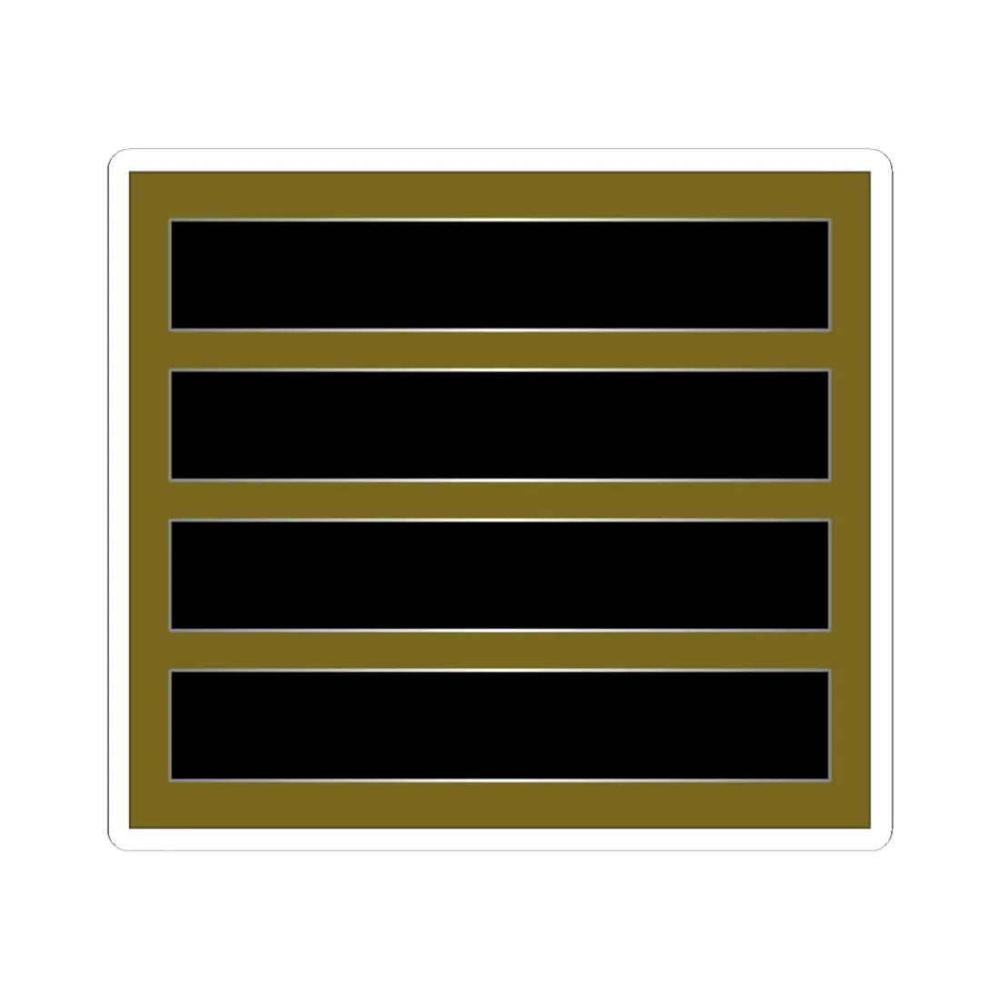 SouthKorea Army OR 4 (Korea) (Military Rank) STICKER Vinyl Kiss-Cut Decal 4 Inch White - The Sticker Space