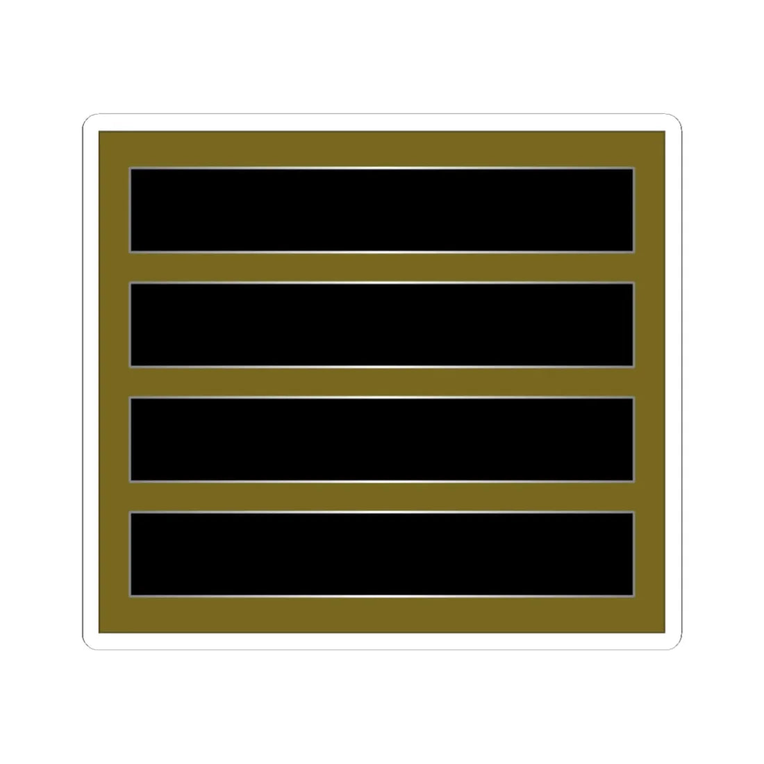 SouthKorea Army OR 4 (Korea) (Military Rank) STICKER Vinyl Kiss-Cut Decal 6 Inch White - The Sticker Space