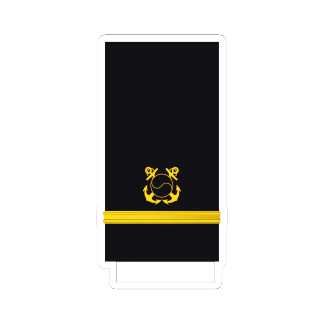 SouthKorea Navy OF 1a sleeve (Korea) (Military Rank) STICKER Vinyl Kiss-Cut Decal 3 Inch White - The Sticker Space