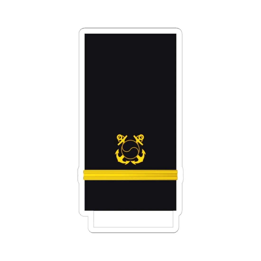 SouthKorea Navy OF 1a sleeve (Korea) (Military Rank) STICKER Vinyl Kiss-Cut Decal 6 Inch White - The Sticker Space