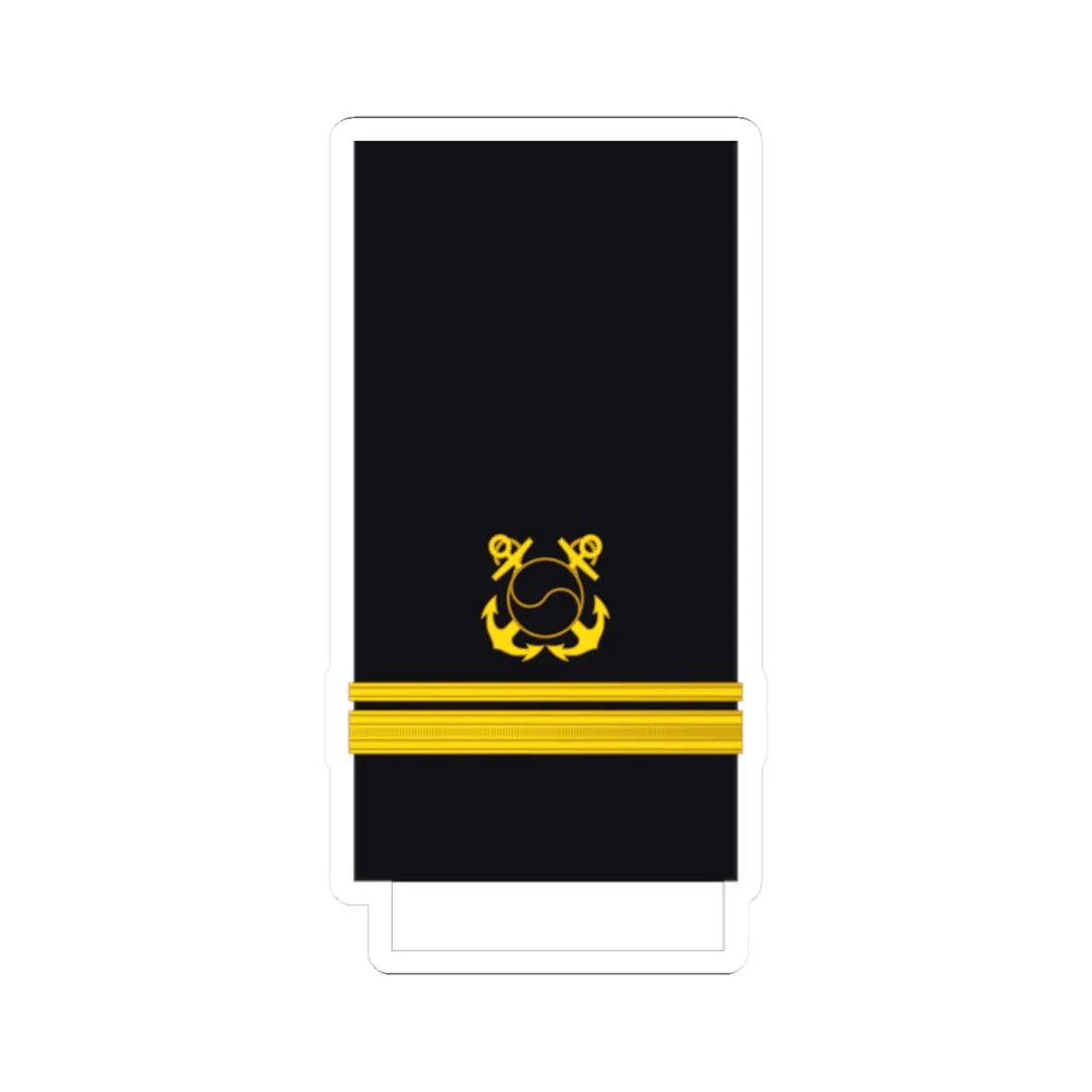 SouthKorea Navy OF 1b sleeve (Korea) (Military Rank) STICKER Vinyl Kiss-Cut Decal 2 Inch White - The Sticker Space