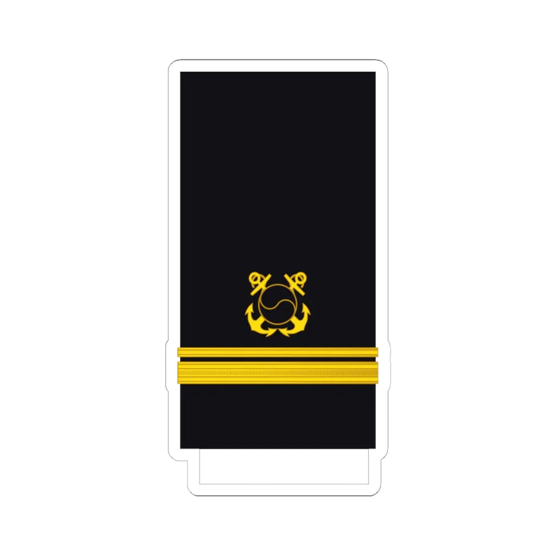 SouthKorea Navy OF 1b sleeve (Korea) (Military Rank) STICKER Vinyl Kiss-Cut Decal 6 Inch White - The Sticker Space